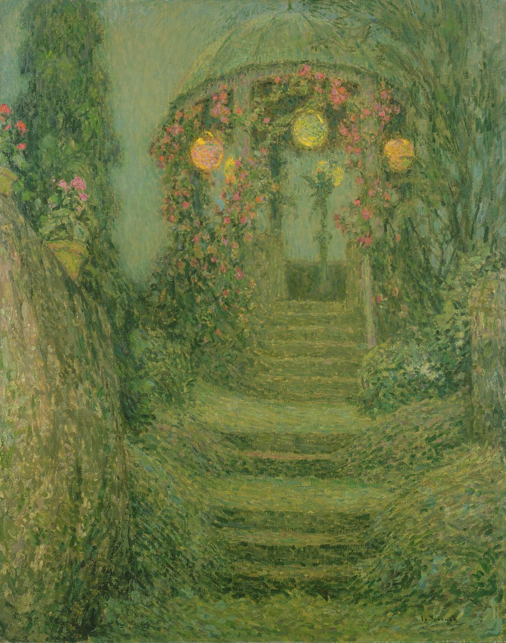 Het Verlichte Paviljoen door Henri Eugene Augustin Le Sidaner