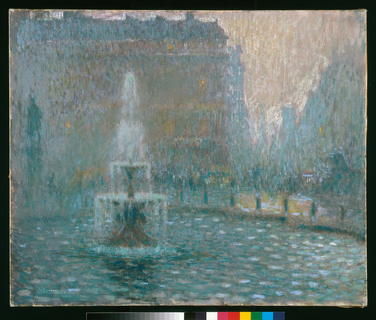 Trafalgar Square, c.1908 door Henri Eugene Augustin Le Sidaner