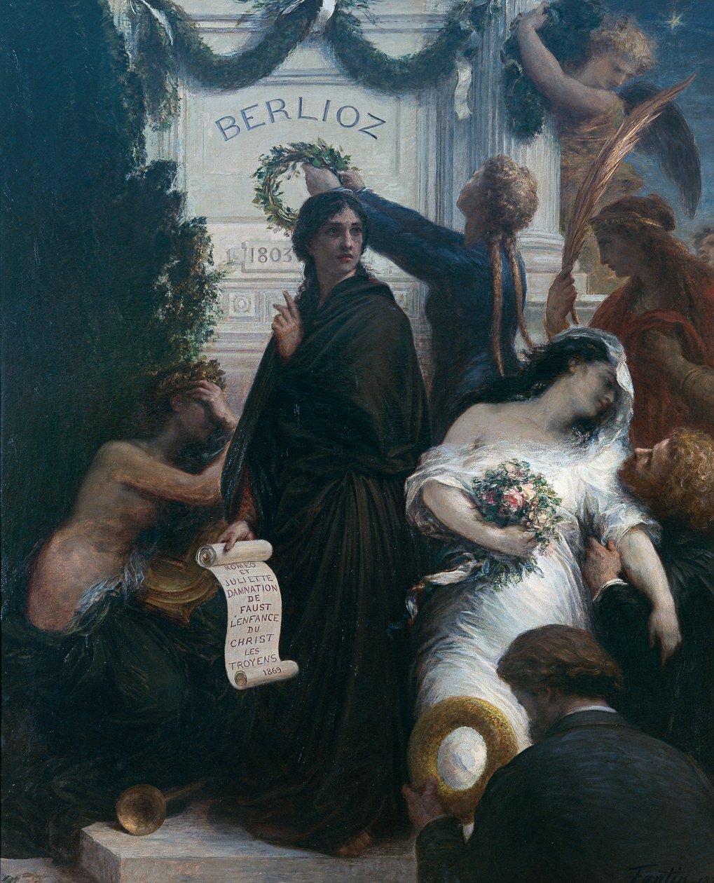 De Verjaardag (A Berlioz) door Ignace Henri Jean Fantin Latour
