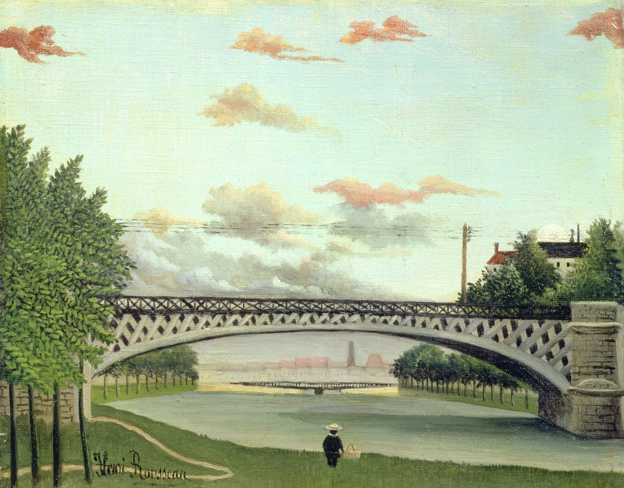 De Brug bij Charenton, Frankrijk door Henri Rousseau