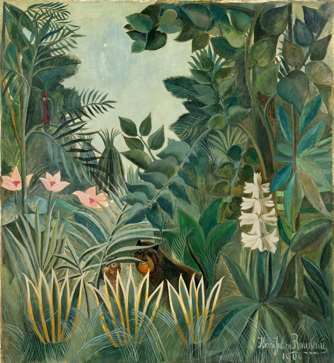 De Evenaarsjungle, 1909 door Henri Rousseau