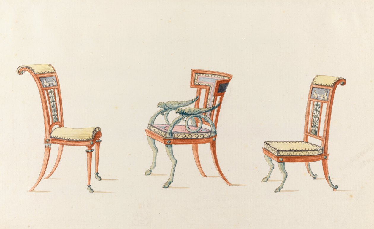 Stoelen (3) door Nicolas Henri Jacob