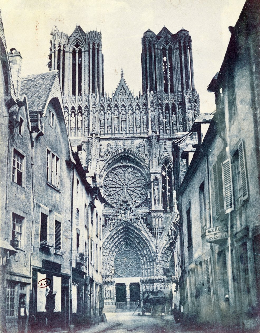 Kathedraal van Reims c.1851 door Henri Jean Louis Le Secq