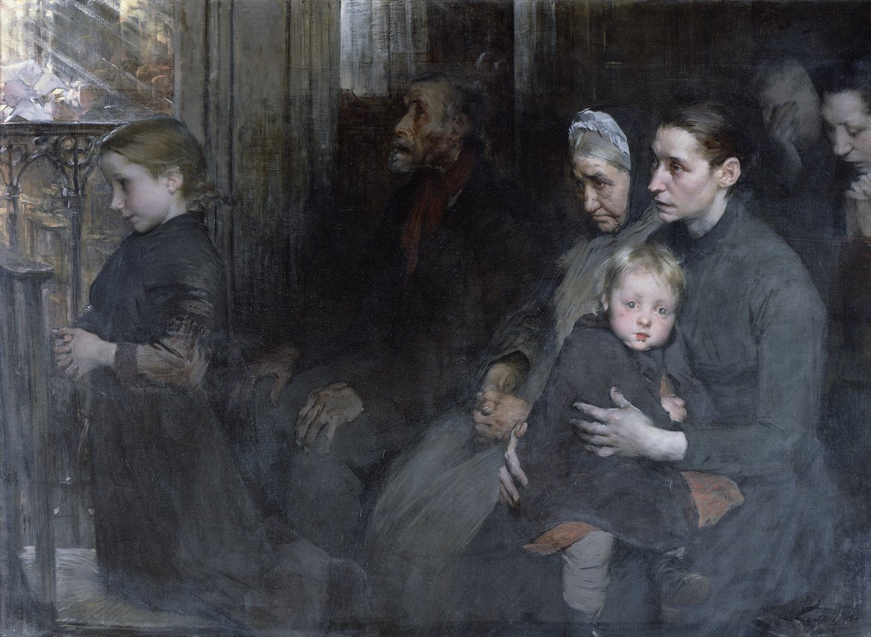 Berustend in hun lot, 1901 door Henri Jules Jean Geoffroy