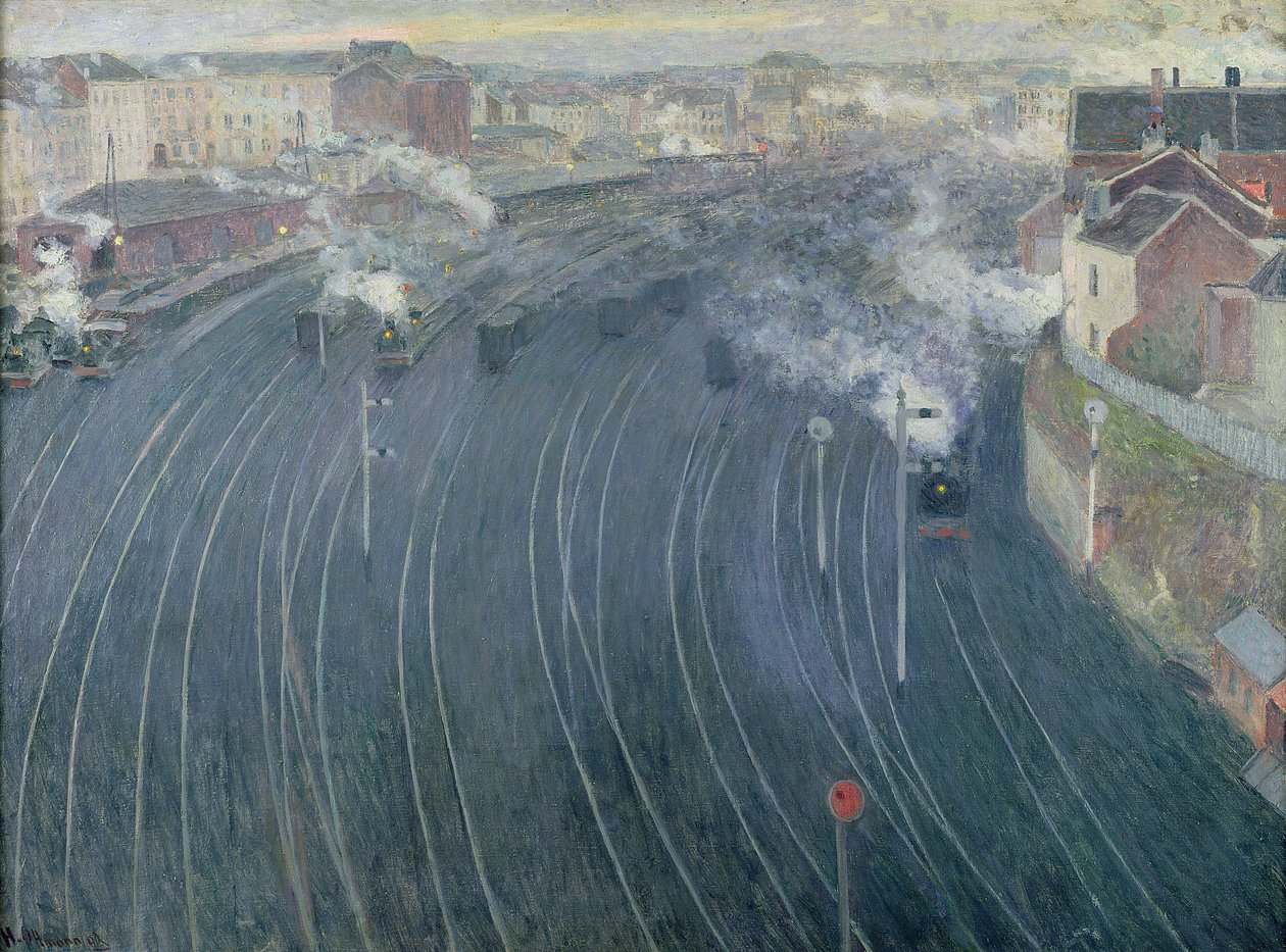 Station Luxemburg, Brussel, 1903 door Henri Ottmann