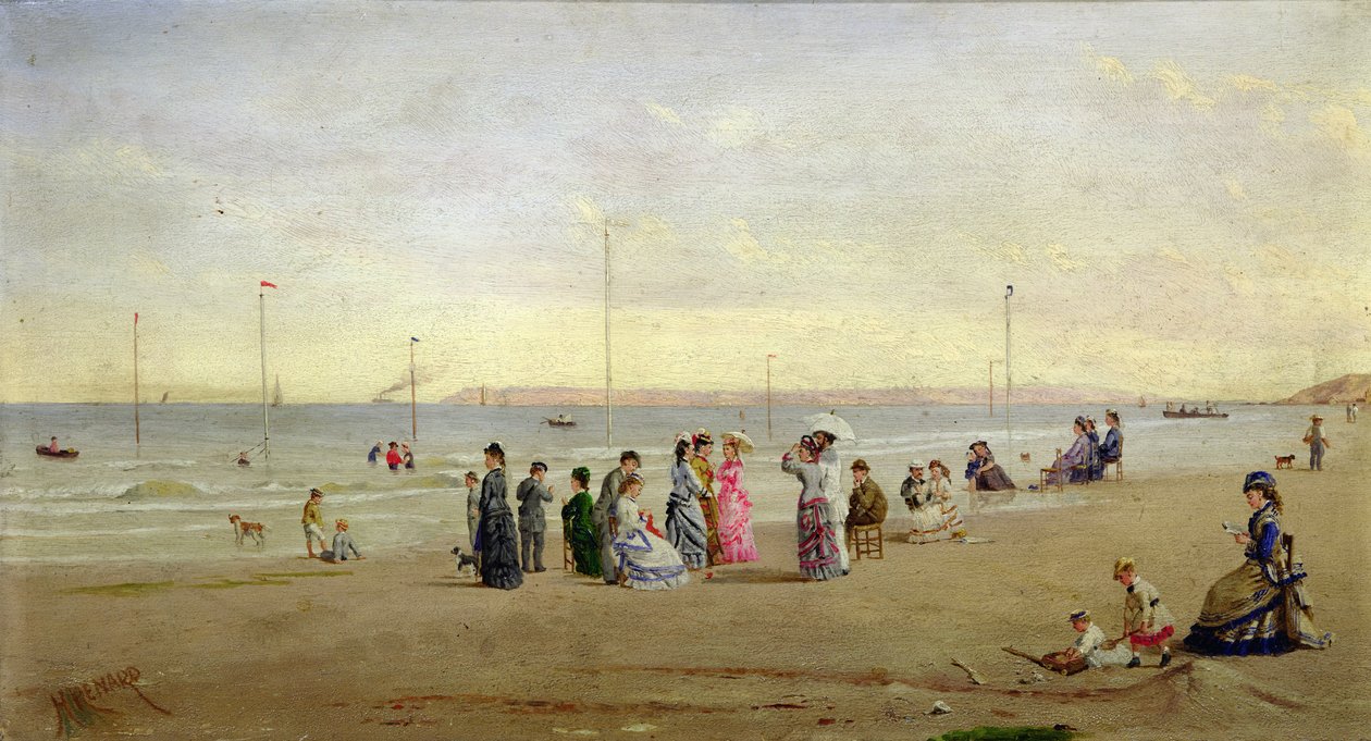 Aan zee in Trouville door Henri Renard