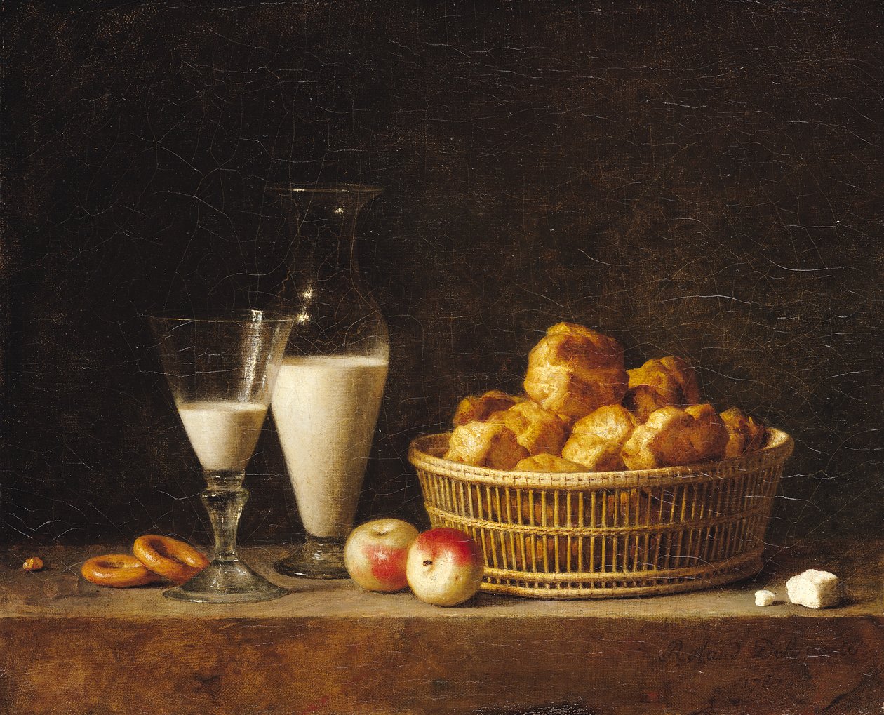 De kleine maaltijd, of De karaf met orgeat, 1787 door Henri Roland de la Porte