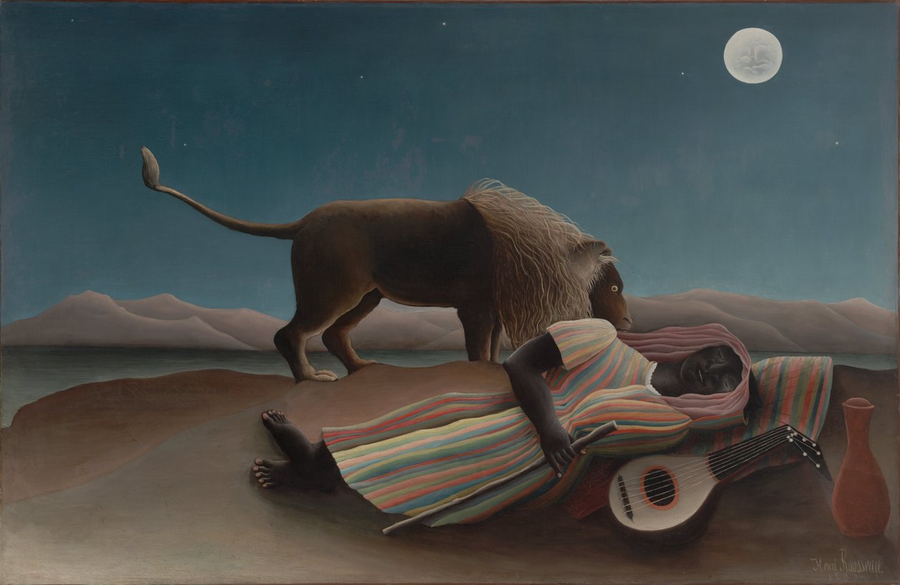 De Slapende Zigeunerin door Henri Rousseau