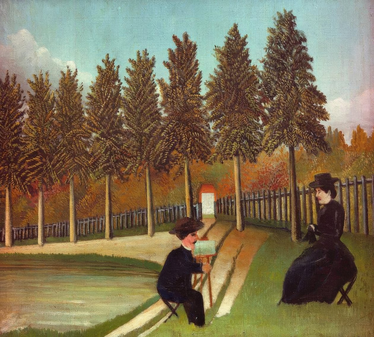 De schilder en zijn vrouw door Henri Rousseau