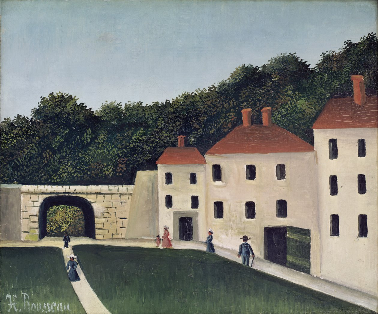 Wandelaars in een Park, 1908 door Henri Rousseau