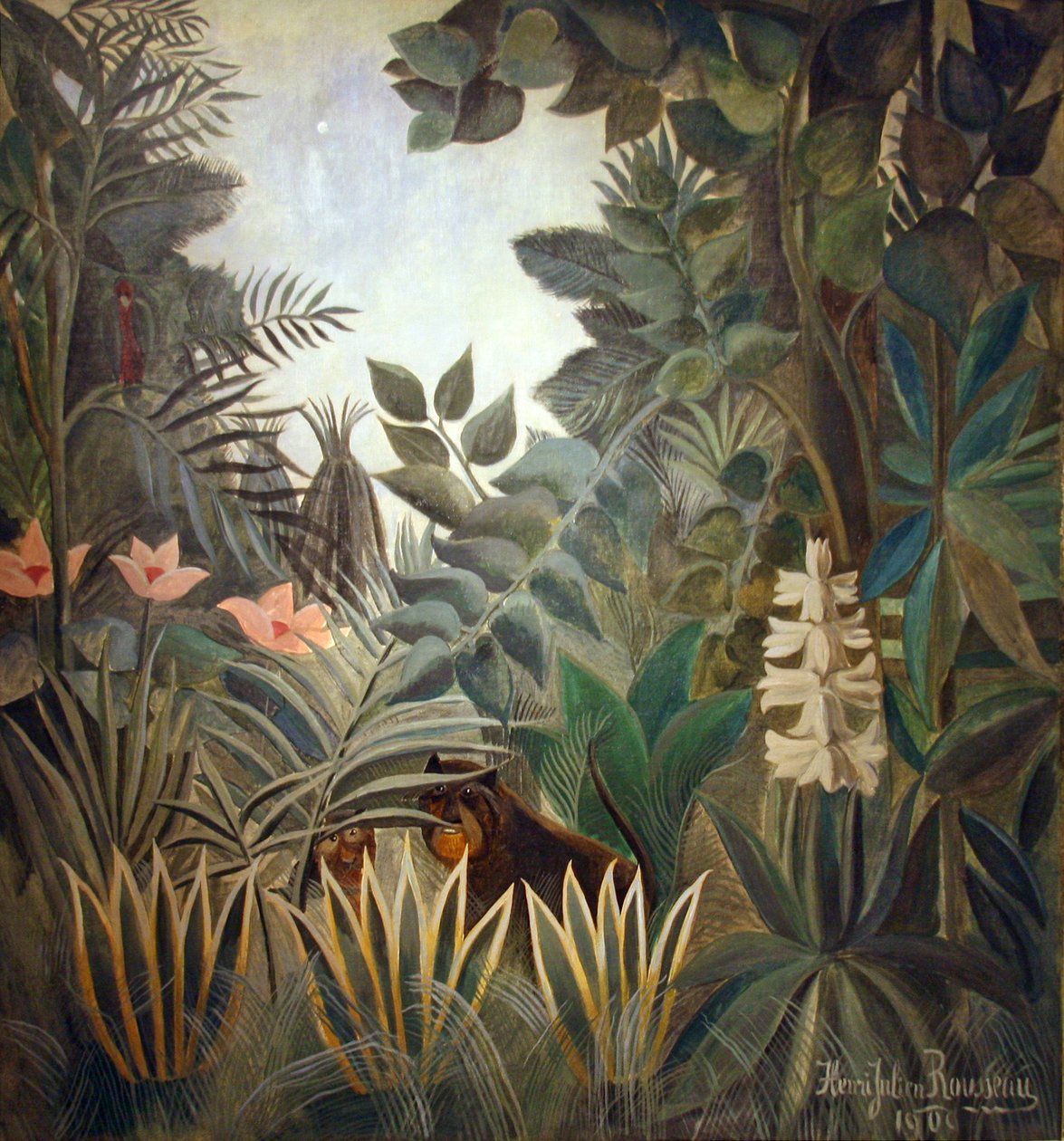 De equatoriale jungle door Henri Rousseau