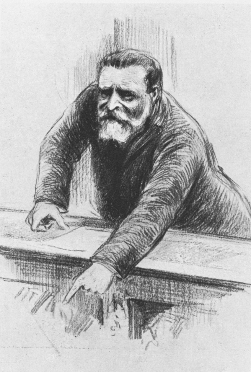 Jean Jaurès in de Kamer van Afgevaardigden, juni 1907 door Henri Rudaux