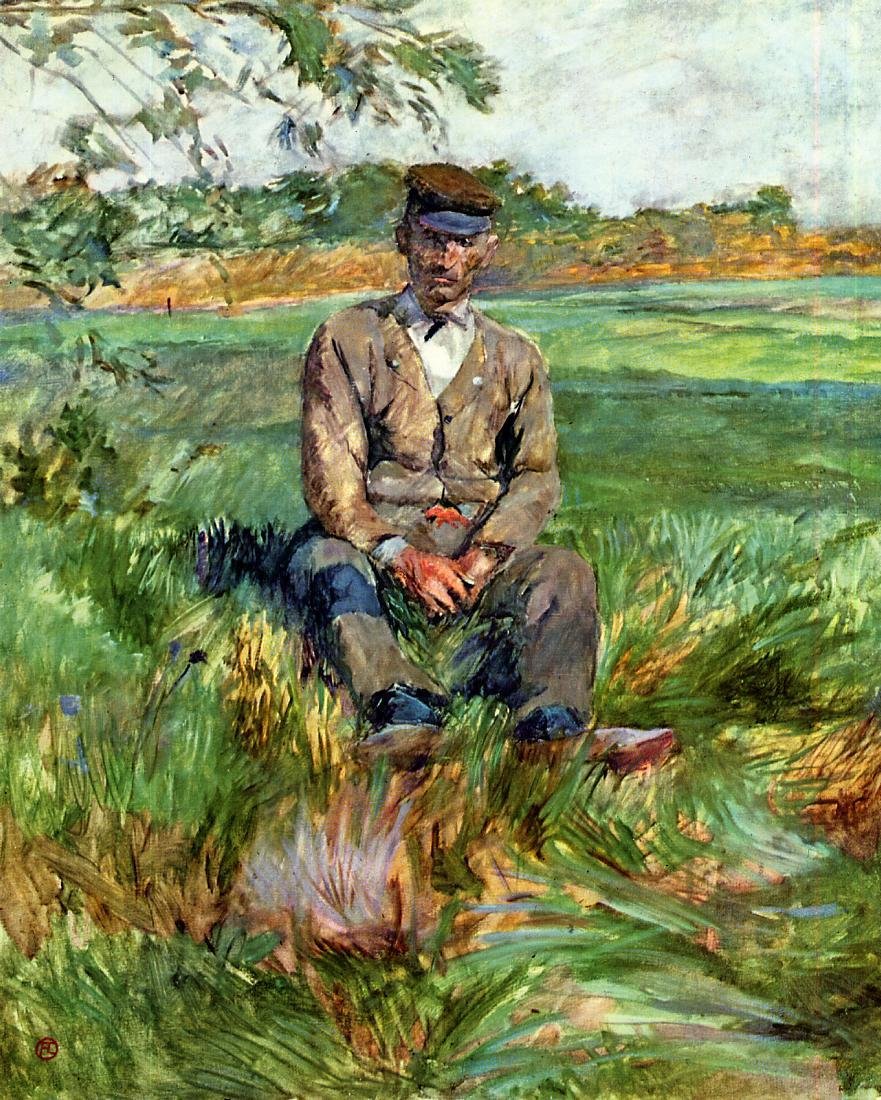 Een arbeider in Celeyran door Henri de Toulouse Lautrec