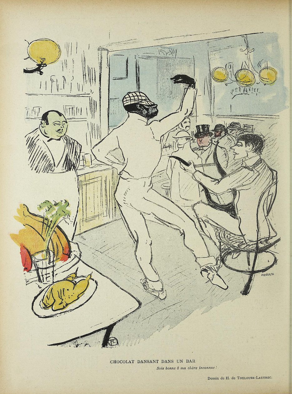 Chocolat dansend in een bar door Henri de Toulouse Lautrec