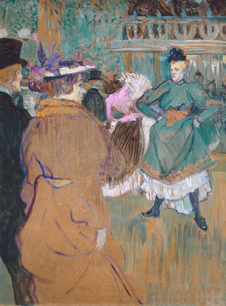 Quadrille in de Moulin Rouge, 1892 door Henri de Toulouse Lautrec