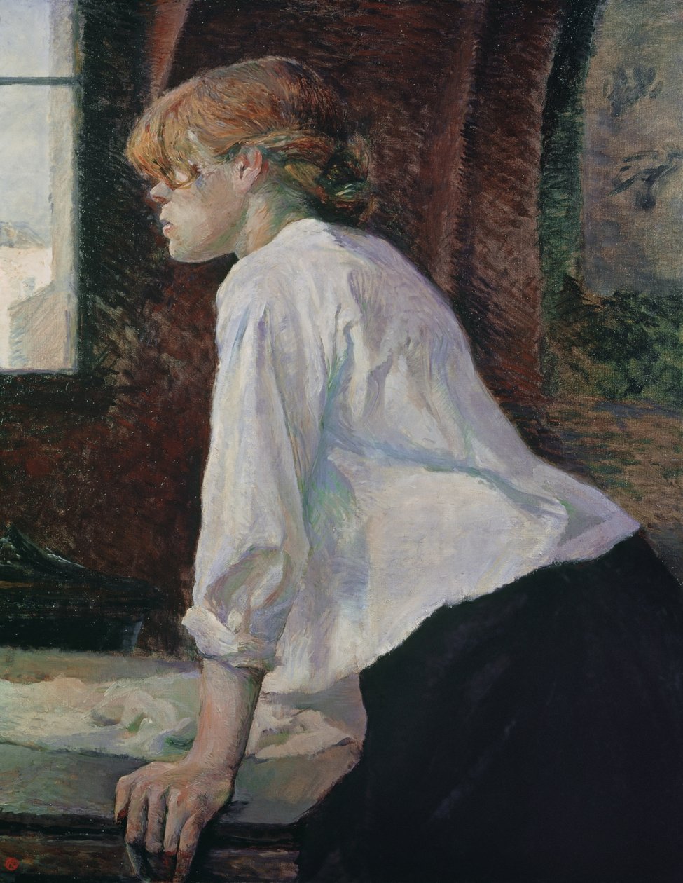 De wasvrouw door Henri de Toulouse Lautrec