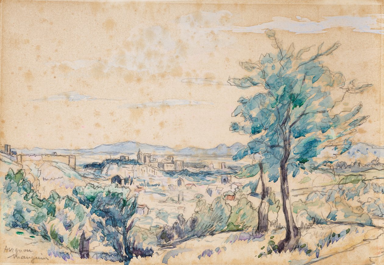Het paleis van de pausen - Avignon door Henri Charles Manguin
