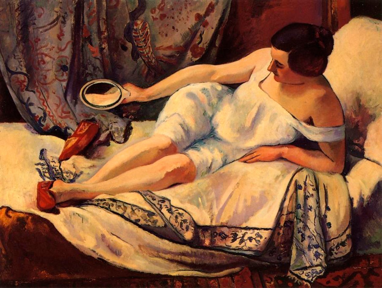 Vrouw opstaand door Henri Charles Manguin