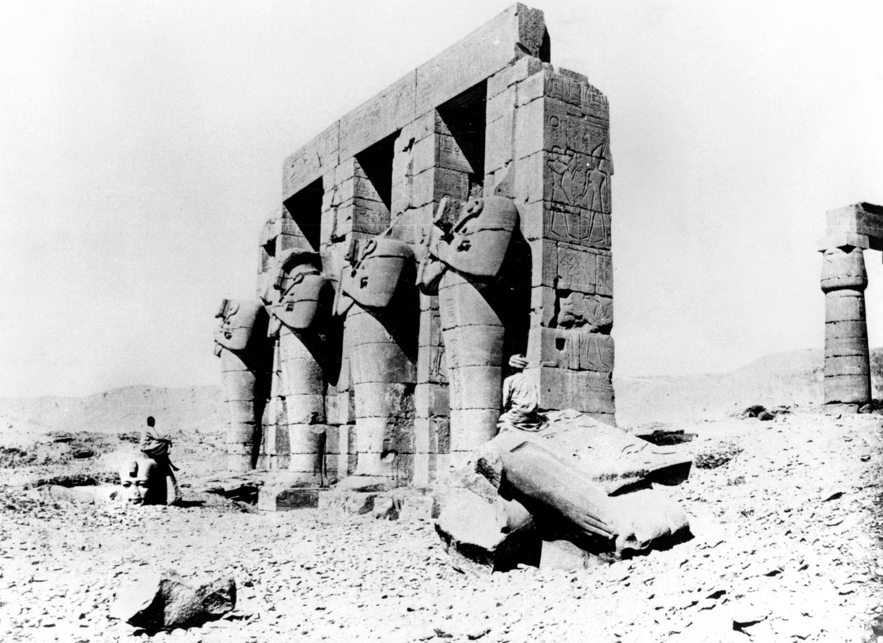 Tempelruïnes, Nubië, Egypte door Georges Henri Bechard