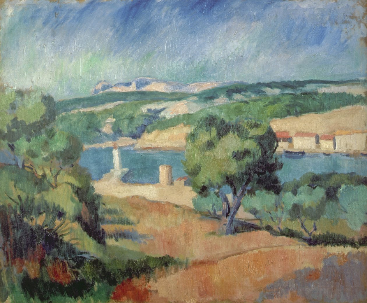 Bij St. Tropez door Henri Charles (after) Manguin