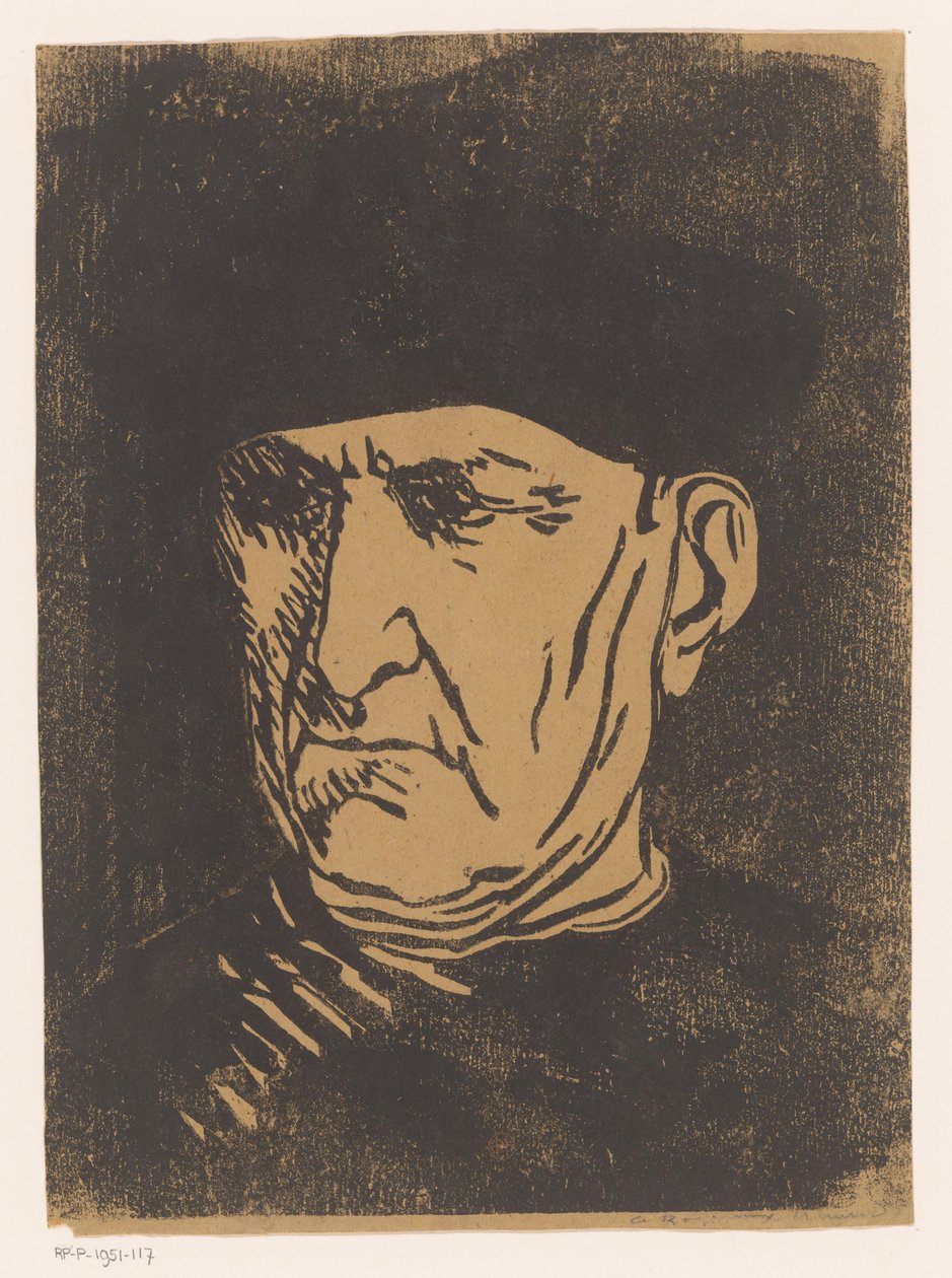 Kop van een Geestelijke door Henri Charles Guérard