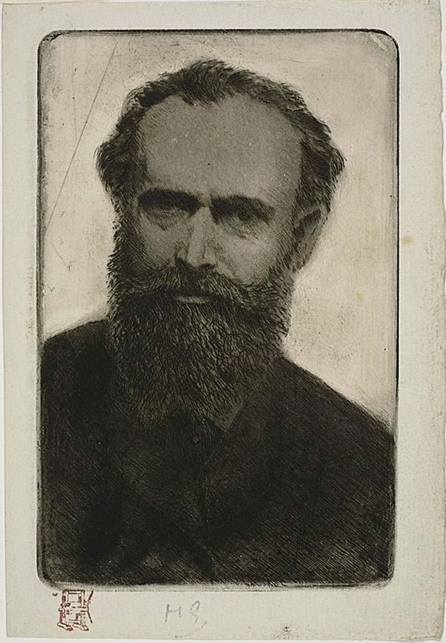 Portret van Manet door Henri Charles Guérard