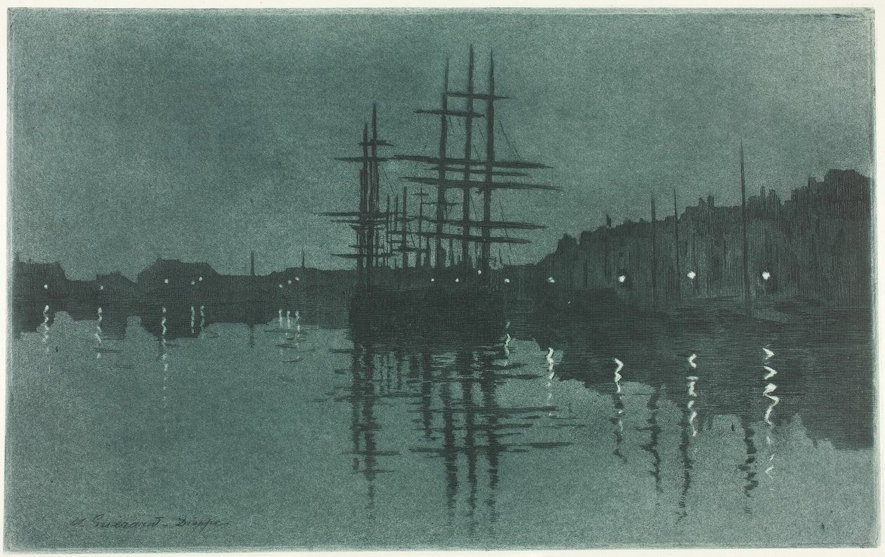 Het bekken bij Dieppe door Henri Charles Guérard