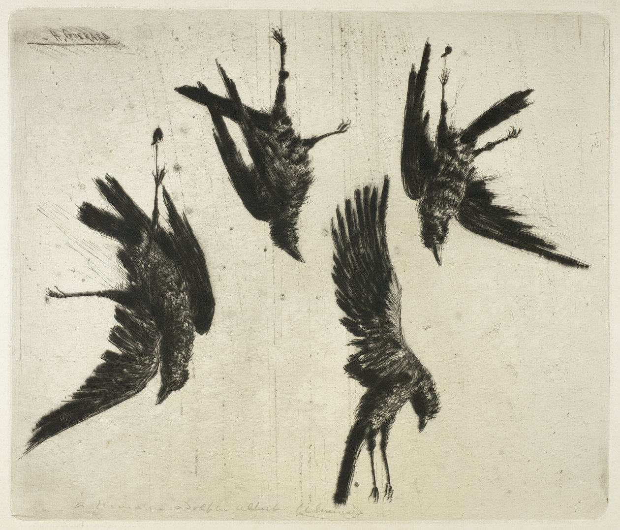 De vier dode raven door Henri Charles Guérard