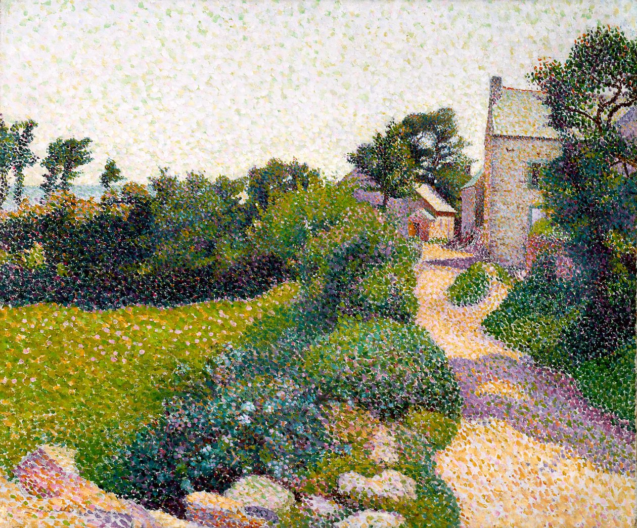 De Weg in Zonlicht door Henri Delavallee