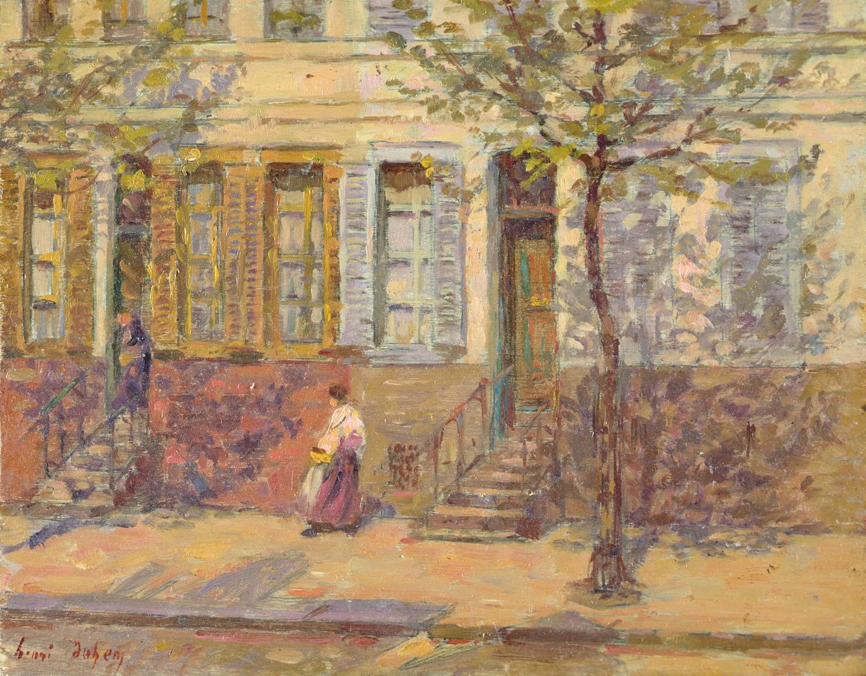 Straatscène, 1912 door Henri Duhem
