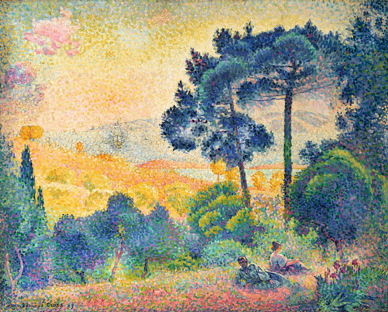 Landschap van Provence, 1898 door Henri Edmond Cross