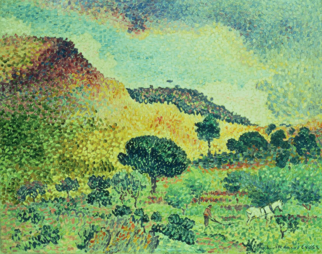 De Maures Bergen door Henri Edmond Cross