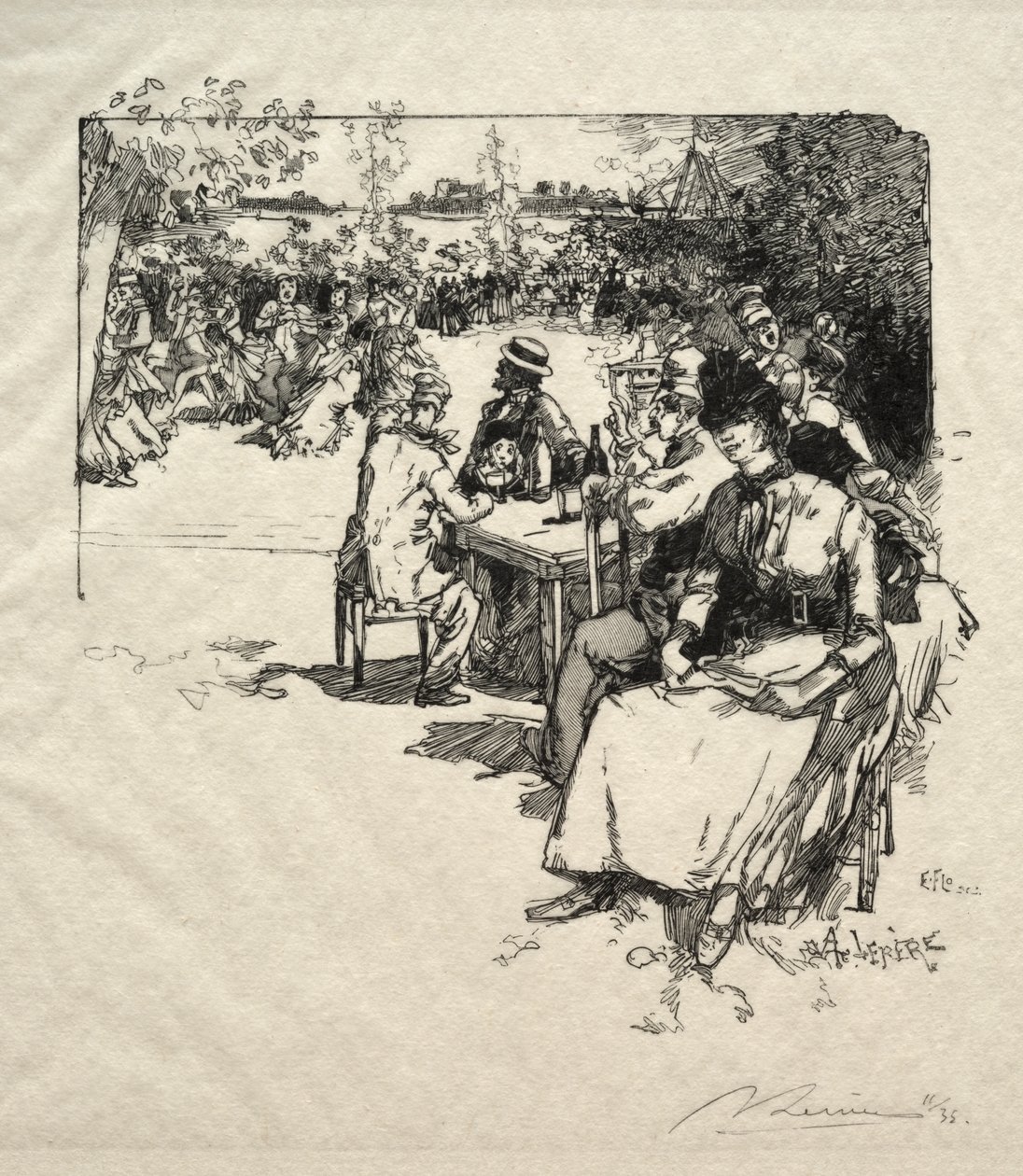 Bal au Point-du-Jour door Ignace Henri Jean Fantin Latour