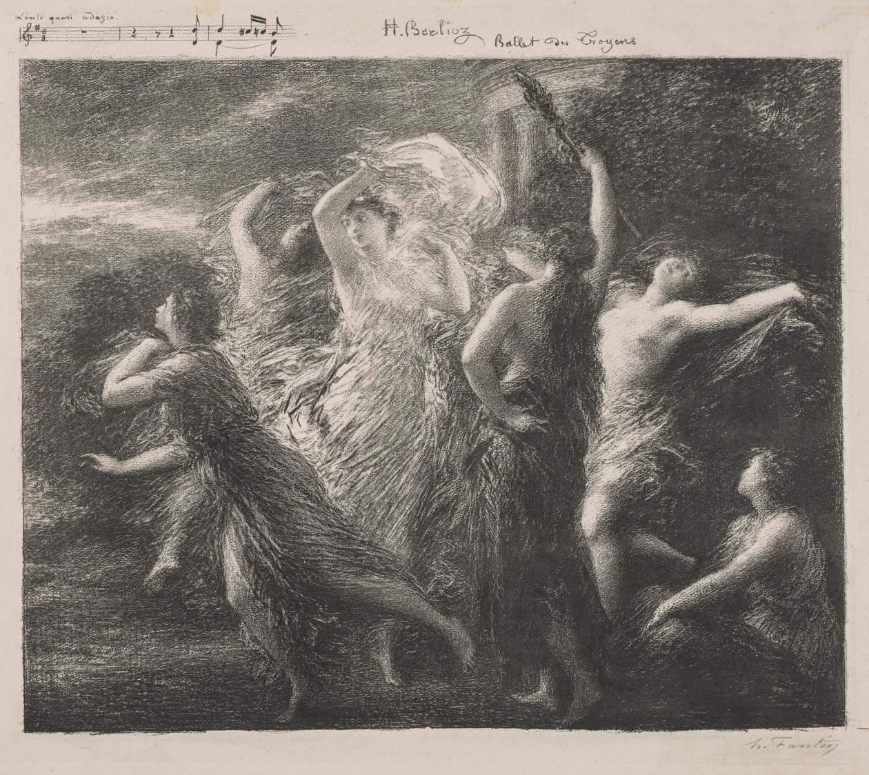 Ballet van de Troyons door Ignace Henri Jean Fantin Latour