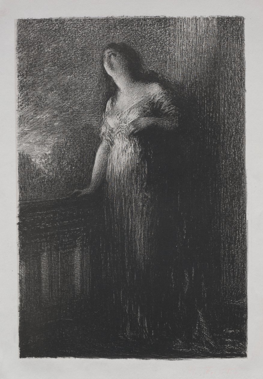 Vertrouwen in de nacht door Ignace Henri Jean Fantin Latour