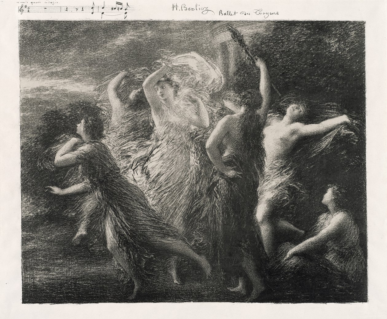 Dans van de Trojanen door Ignace Henri Jean Fantin Latour
