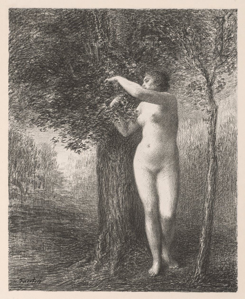 Eva door Ignace Henri Jean Fantin Latour