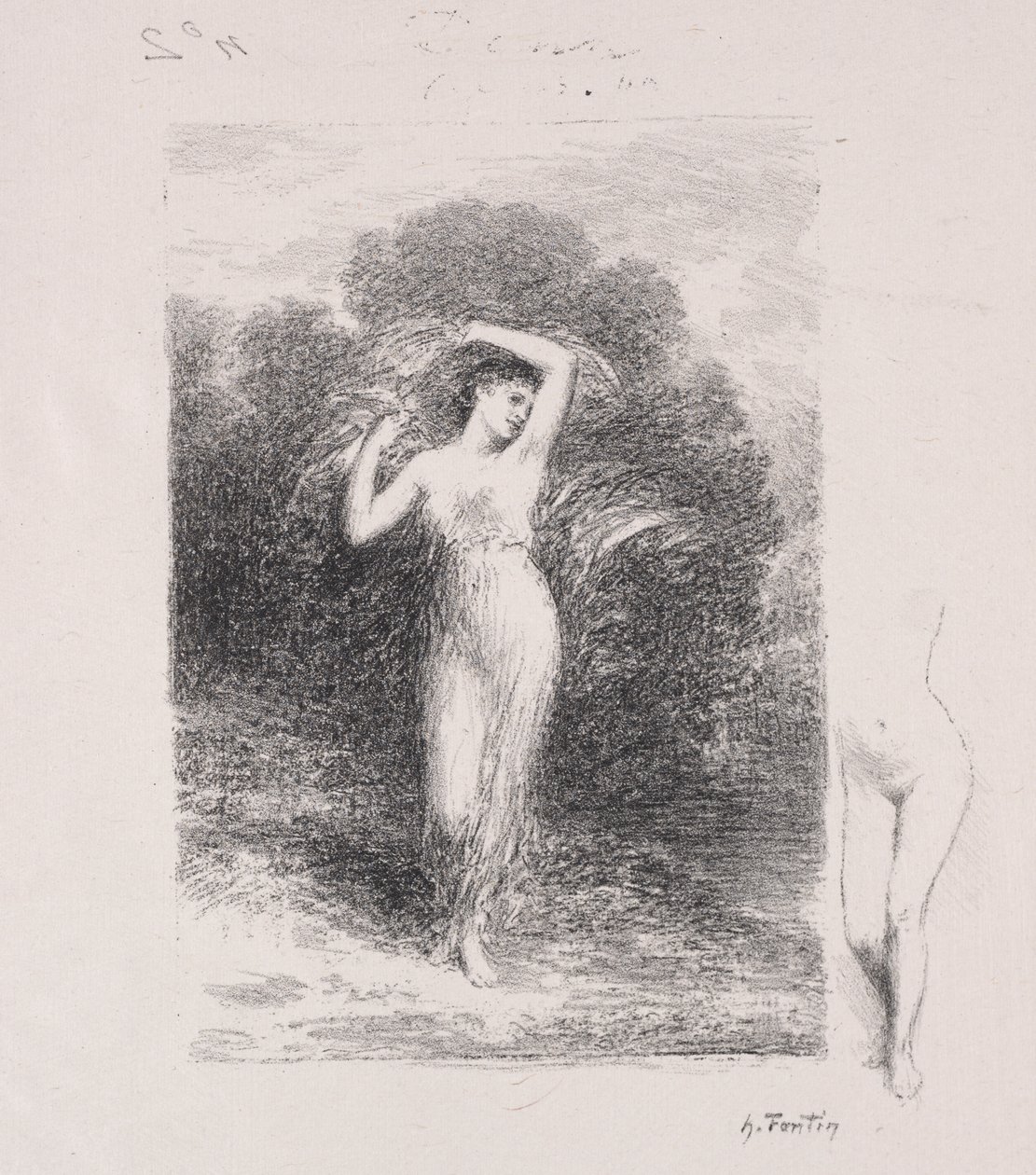 Het Zieke Meisje door Ignace Henri Jean Fantin Latour