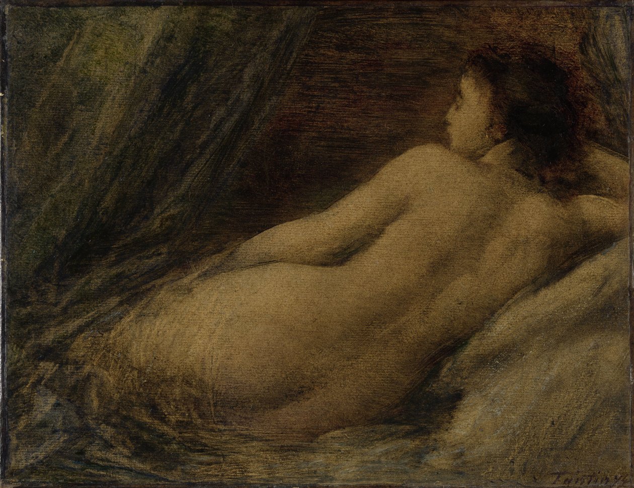 Liggend naakt door Ignace Henri Jean Fantin Latour