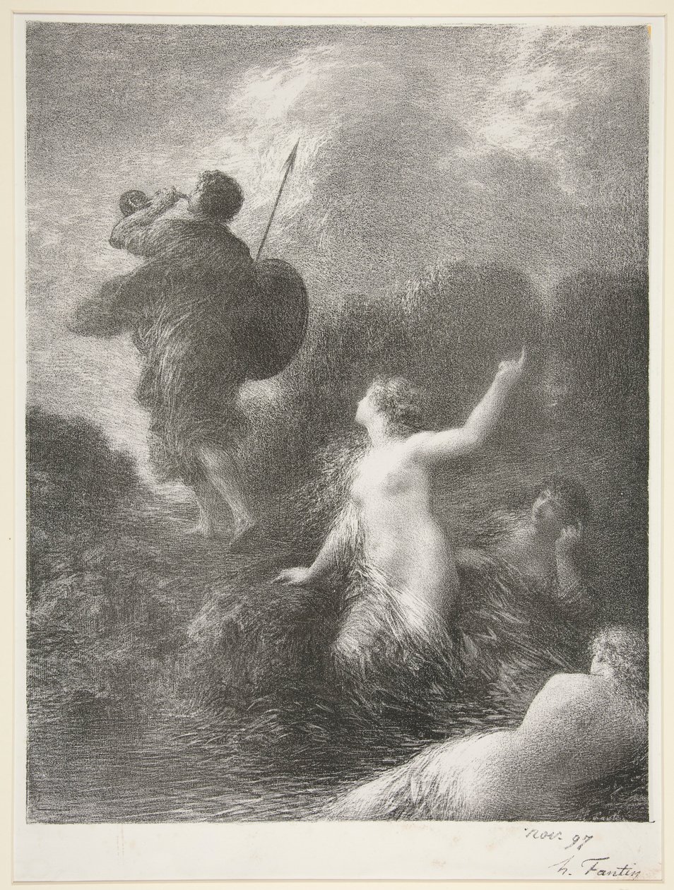 Siegfried en de Rijnmeisjes door Ignace Henri Jean Fantin Latour