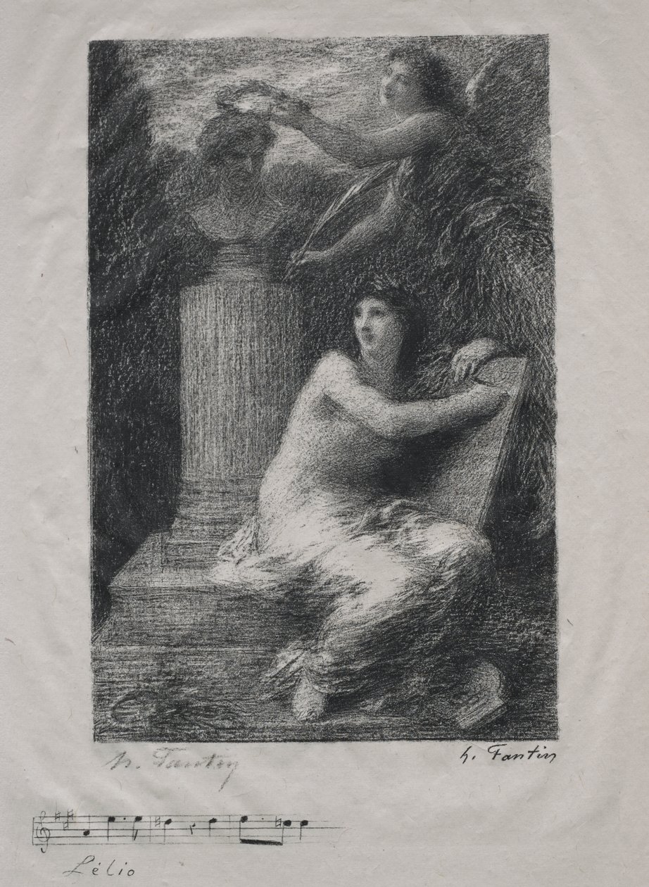 Aan Berlioz (Kleine Plaat) door Ignace Henri Jean Fantin Latour