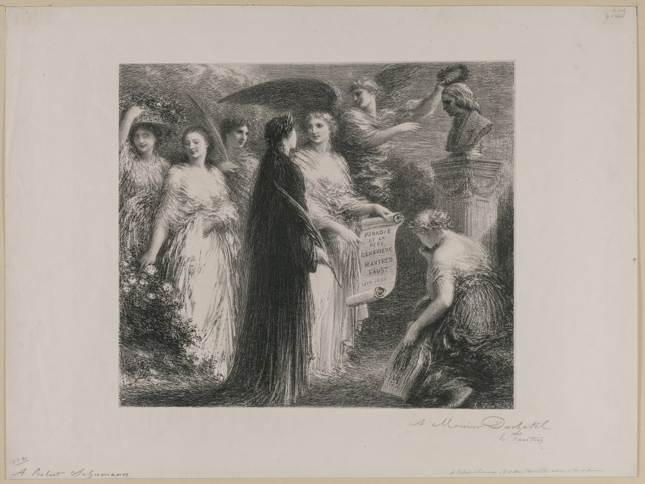 Aan Robert Schumann door Ignace Henri Jean Fantin Latour