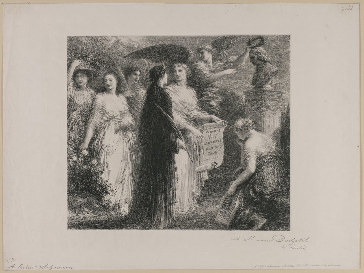 Aan Robert Schumann door Ignace Henri Jean Fantin Latour