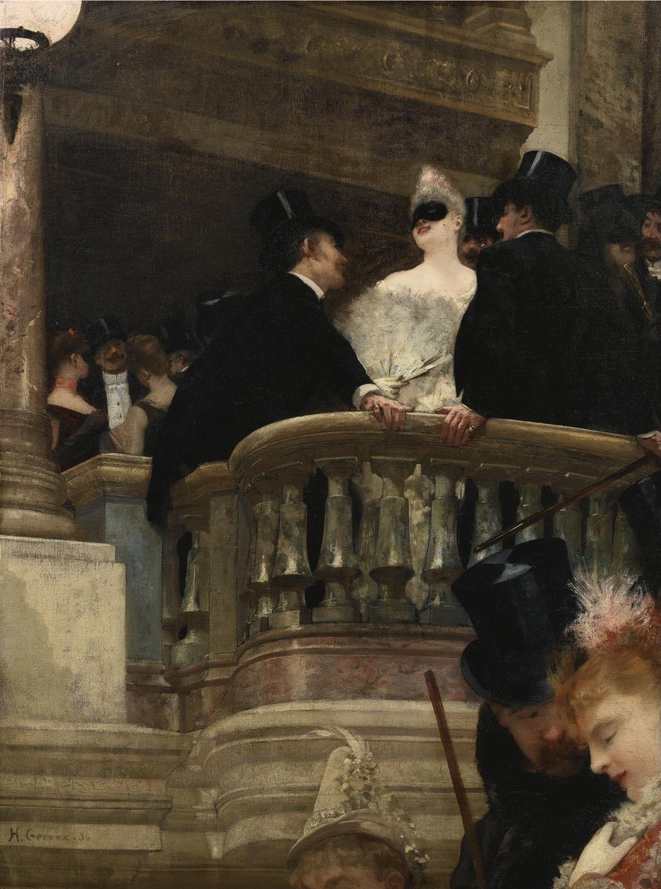 Gemaskerd Bal in de Opera, 1886 door Henri Gervex