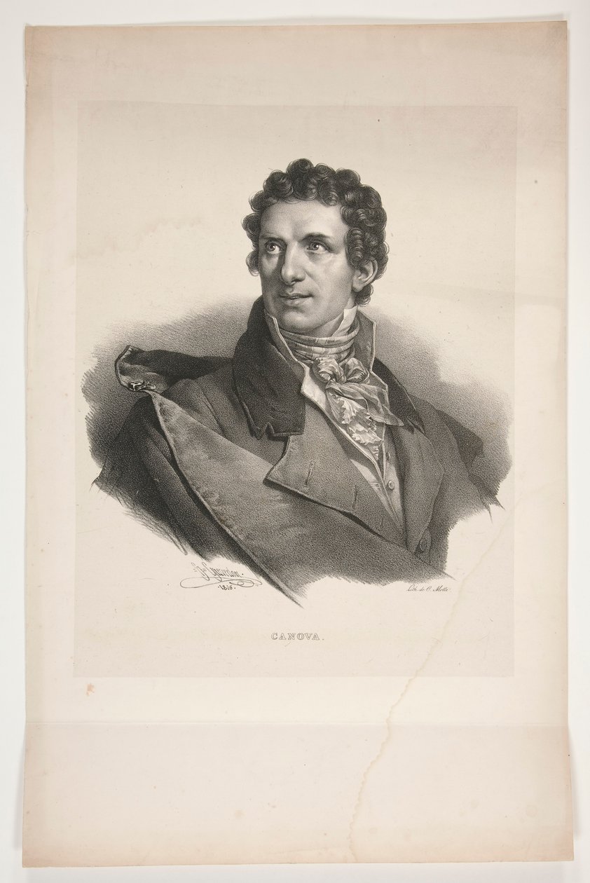 Portret van Antonio Canova door Henri Grevedon