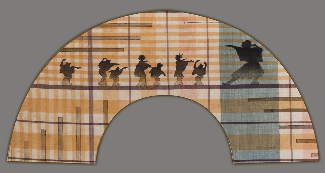 Schaduw theater fan door Henri Guérard
