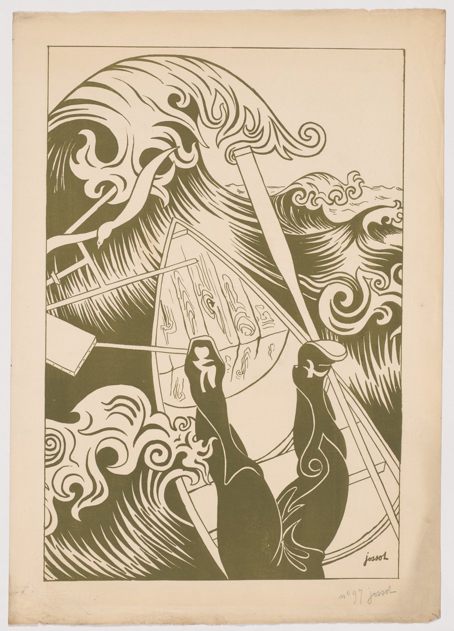 De Golf (La vague) door Henri Gustave Jossot