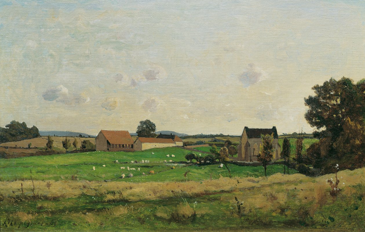 Het landgoed van Saulce (Dept. Gonne) door Henri Joseph Harpignies