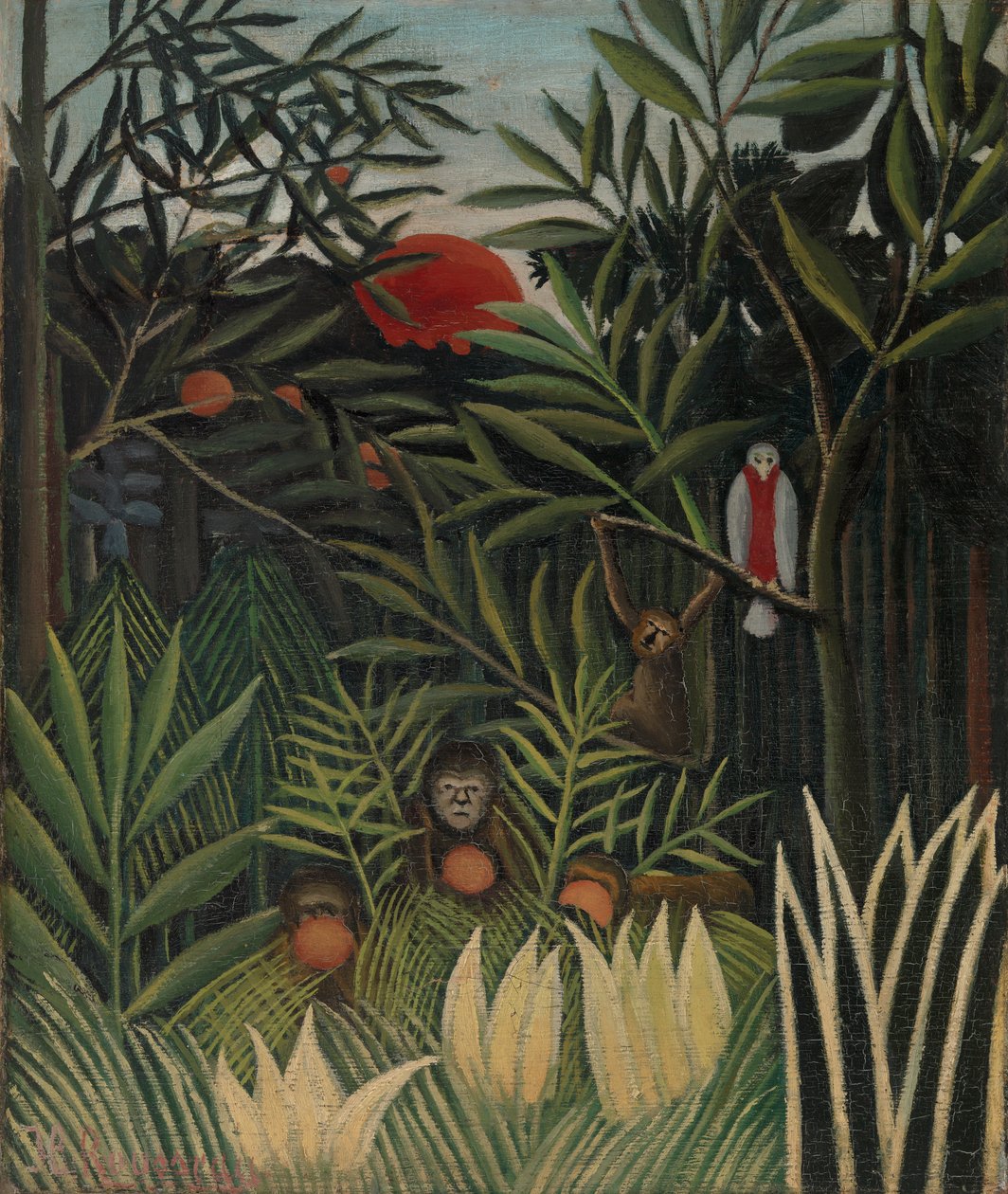 Landschap met apen door Henri J.F. 1844 1910 Rousseau