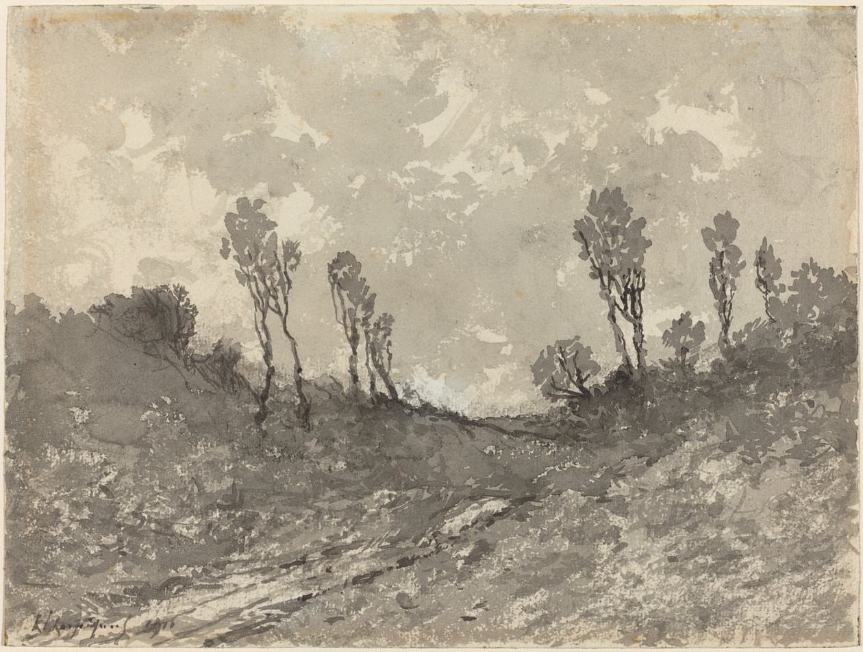 Weg bij Hérisson door Henri Joseph Harpignies